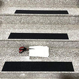 Cinta antideslizante resistente de 4 x 35 pies para escaleras al aire libre e interior, cinta de agarre impermeable de seguridad, rollo antideslizante para escaleras de tracción, escaleras de pisada, tiras antideslizantes, color negro