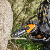 WORX WG324 - Sierra de podar inalámbrica de 20 V Power Share de 5 pulgadas (batería y cargador incluidos)