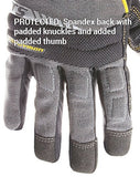 Custom Leathercraft Handyman Guantes de trabajo con agarre flexible