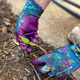 Wells Lamont Guantes de trabajo y jardinería con revestimiento de nitrilo para mujer, talla M (497 M)