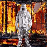 YILEFU Traje Protección contra Incendios Uniforme Bombero Ropa Soldadura Mina Carbón, Pozo Petróleo, Mina, Planta Química,500°-180-185cm