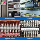 Bloques de terminales de circuito de tierra, 12 unidades/6 juegos de 8+10+12 posiciones, 600 V, 15 A, barra de camión de doble fila, alambre de amplificador, kit de bloque de terminales de tornillo con cubierta de 400 V, tira preaislada para proyectos peq