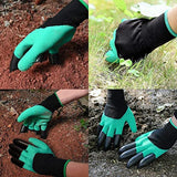 Chargenyang 2 pares de guantes de jardín, guantes de trabajo de jardinería con garras resistentes rápidos y fáciles de cavar y plantar, guantes seguros para mujeres y hombres