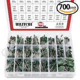 Hilitchi - Kit surtido de condensadores de película de poliéster Mylar de 24 valores, 0,22 NF a 470 NF / 100 V