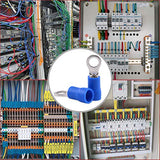 Hilitchi - 100 Conectores de Alambre eléctrico para terminales aislados 16-14 AWG (Azul, M4)