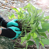 Guantes de jardín con garras para excavar tierra y plantar guantes de jardinería para jardín (verde)