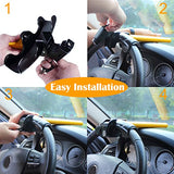 EFORCAR 1 PCS Universal Anti-Theft Car Auto Security Rotary Steering Wheel Lock