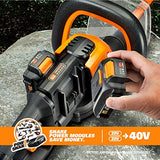 WORX WG284.9 Cortasetos inalámbrico de 40 V Power Share de 24 pulgadas (solo herramienta)