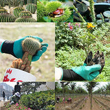 DCCPAA Guantes de jardín con garras, 2 pares (dos manos con garras) para cavar, plantar, deshierbar, sembrar, impermeable, el mejor regalo de jardinería para hombres y mujeres, color verde