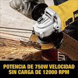 DEWALT Mini Esmeriladora Angular de 4 1/2 Pulgadas (115mm) 700W DWE4010