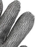 GuDoQi Guantes de Trabajo, Malla Metalica Acero Inoxidable, Protección de Manos de Nivel 5, Guantes de Cocina para Cortes, Guantes de Matanza, Tallado en Madera, Cortadora de Mandolina (Mas Grande)