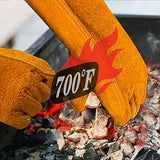 SLFC Guantes de soldadura resistentes al calor y al fuego, guantes de trabajo de seguridad de cuero de 14 pulgadas para barbacoa, horno, soldador Tig, jardín y manipulación de animales